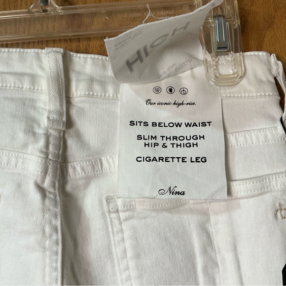 rag & bone Nina High Rise Ankle Cigarette Leg Optic White sz 27 New - Picture 5 of 12